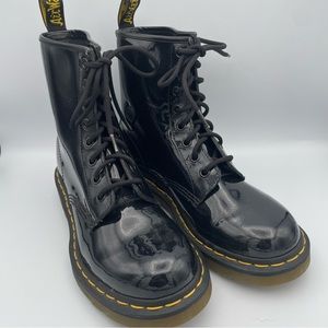 Dr. Martens 1460 Patent Boots. Black. Women’s size 7. Worn once!